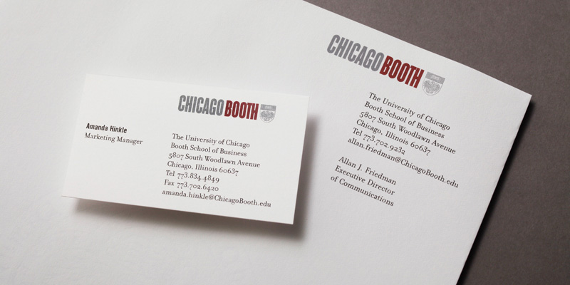 University of Chicago Booth School of Business Stationary by Crosby Associates